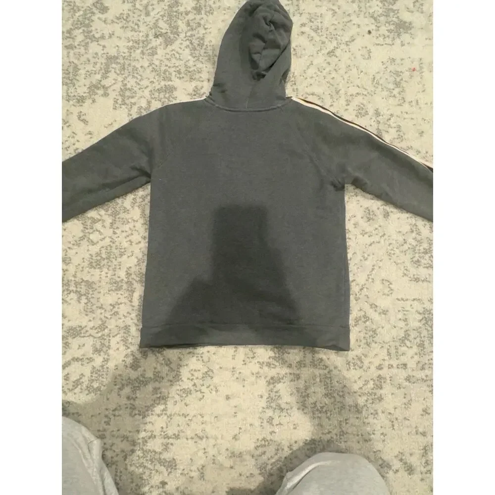 Gucci Kids Web Stripe Logo Tape Zip Hoodie 11/12Y Made in Italy